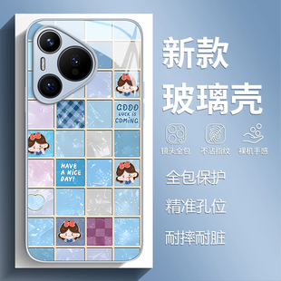 白雪公主适用华为pura70pro手机壳p60方格p50少女心p40玻璃p30新款nova13Ultra超好看12可爱11套10se/9/8/7/6