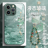 招财玉葫芦适用苹果17手机壳iphone16promax中国风15带挂绳14plus气质13mini玻璃12新款 11高级感x女8