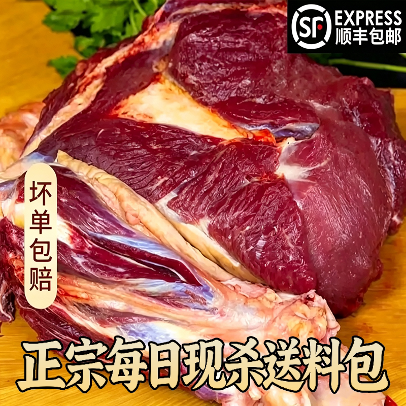 河北特产驴哥新鲜农家正宗散养现杀生马肉真空装带皮五香火烧现杀