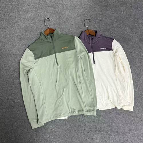 瑕疵处理半拉链立领保暖抓绒衣