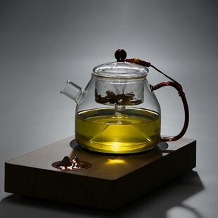 家用耐热玻璃茶具蒸汽茶壶蒸茶壶煮茶炉黑茶白茶电陶炉煮茶器套装