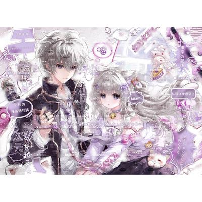 80张 空白格扭蛋机4期 情侣动漫插画头像原创圈直购 高清无水印