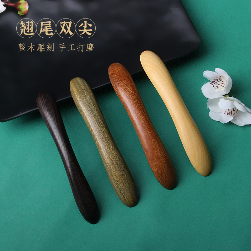 翘双尖木簪反扣式盘发新中式