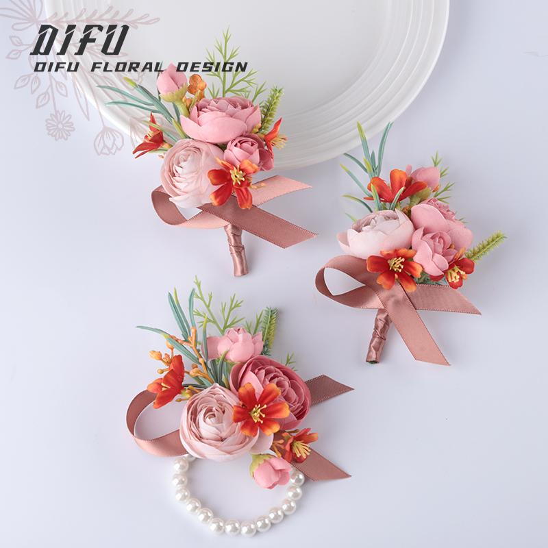 INS原创伴娘手腕花小露莲姐妹花