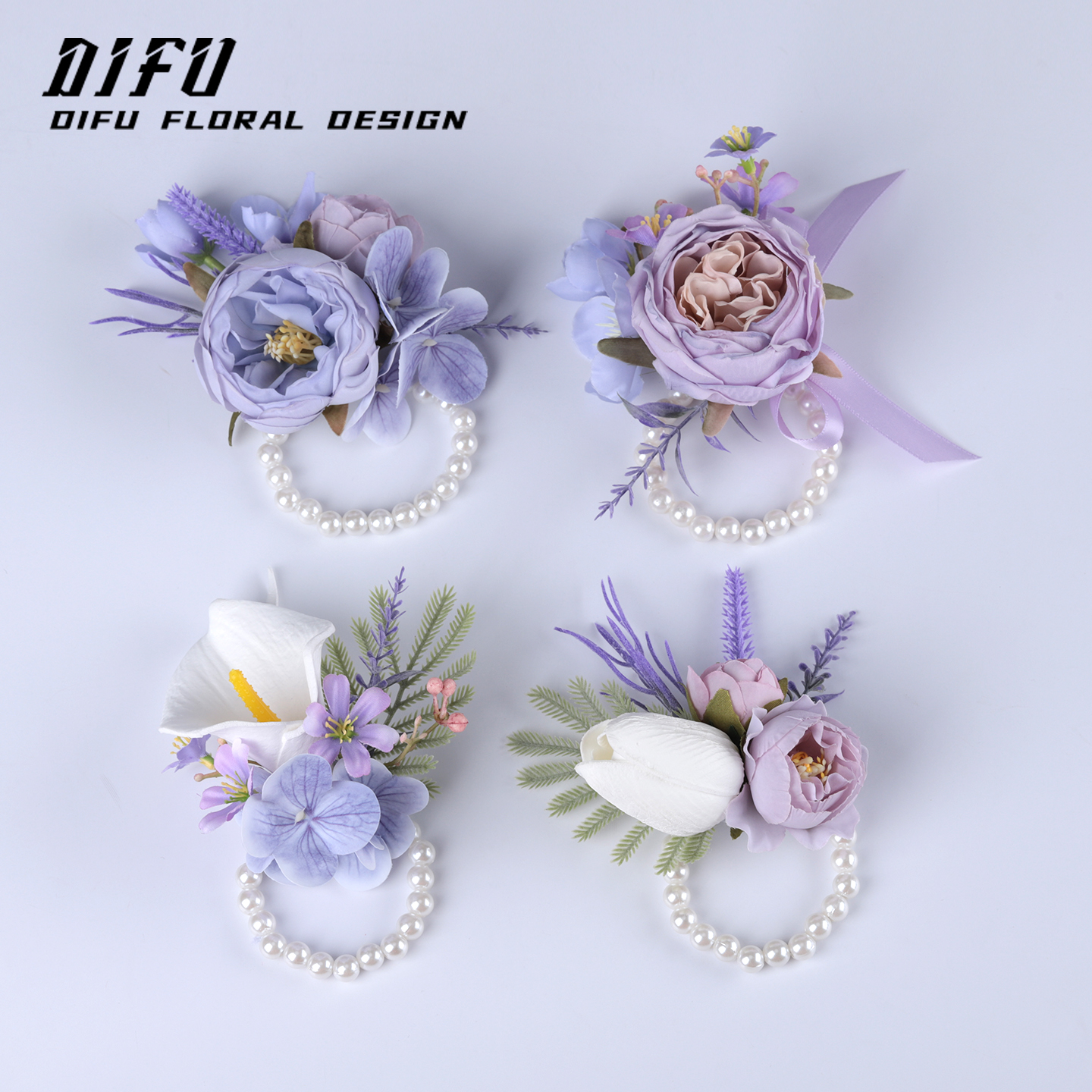 小清新森系手腕花伴娘新娘姐妹花