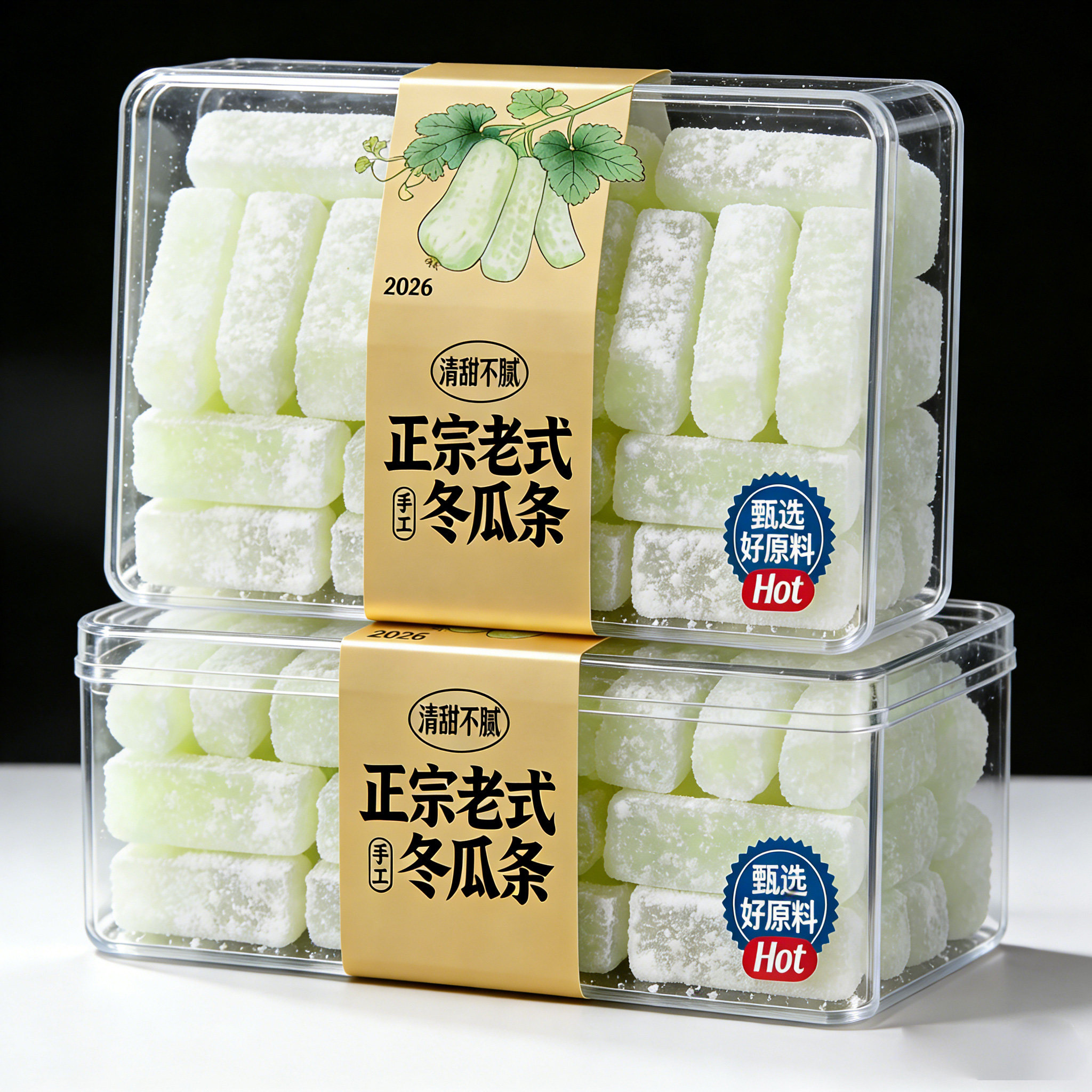 广东冬瓜糖正宗冬瓜条老式冬瓜糖办公休闲零食甜品营养水果干年货