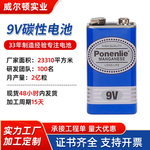 万用表9V电池6F22 6LR61九伏方块无线话筒玩具麦克风报警器通用型