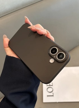 适用苹果17新款13手机壳14plus苹果16 15promax硅胶12新款磨砂11pro max防摔超薄软壳mini镜头全包男女黑色