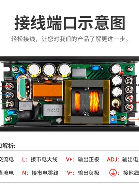 精选AC-DC24V10A250W直流开关电源模块高效LLC+PFC工业医疗设备CE