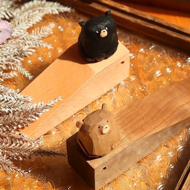 精选多巴胺胡桃木可爱创意卡通木雕门塞门档门阻防撞顶门器防风防,家居饰品,创意门挡,淘宝优惠券,粉丝福利购,淘宝优惠卷