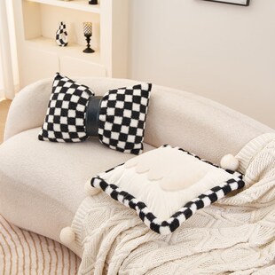 客厅沙发抱枕套轻奢高级感飘窗靠垫大靠背床上睡觉腰靠枕头不含芯