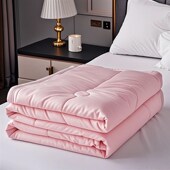 精选纯色凉感抗菌夏凉被冰丝夏被柔软母婴可机水洗夏季 薄款 被子学