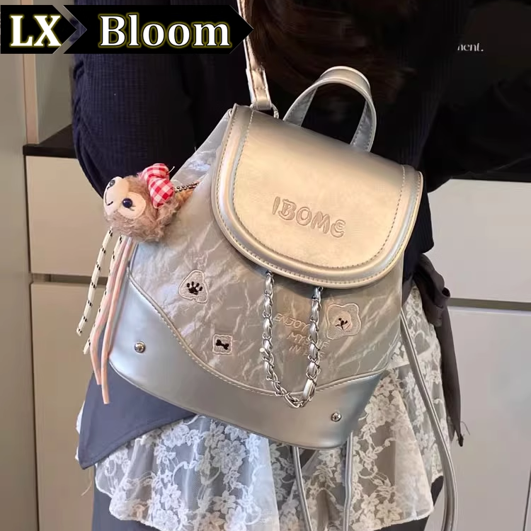LX Bloom新款高级感双肩包包女春夏时尚多巴胺小众百搭韩系小背包
