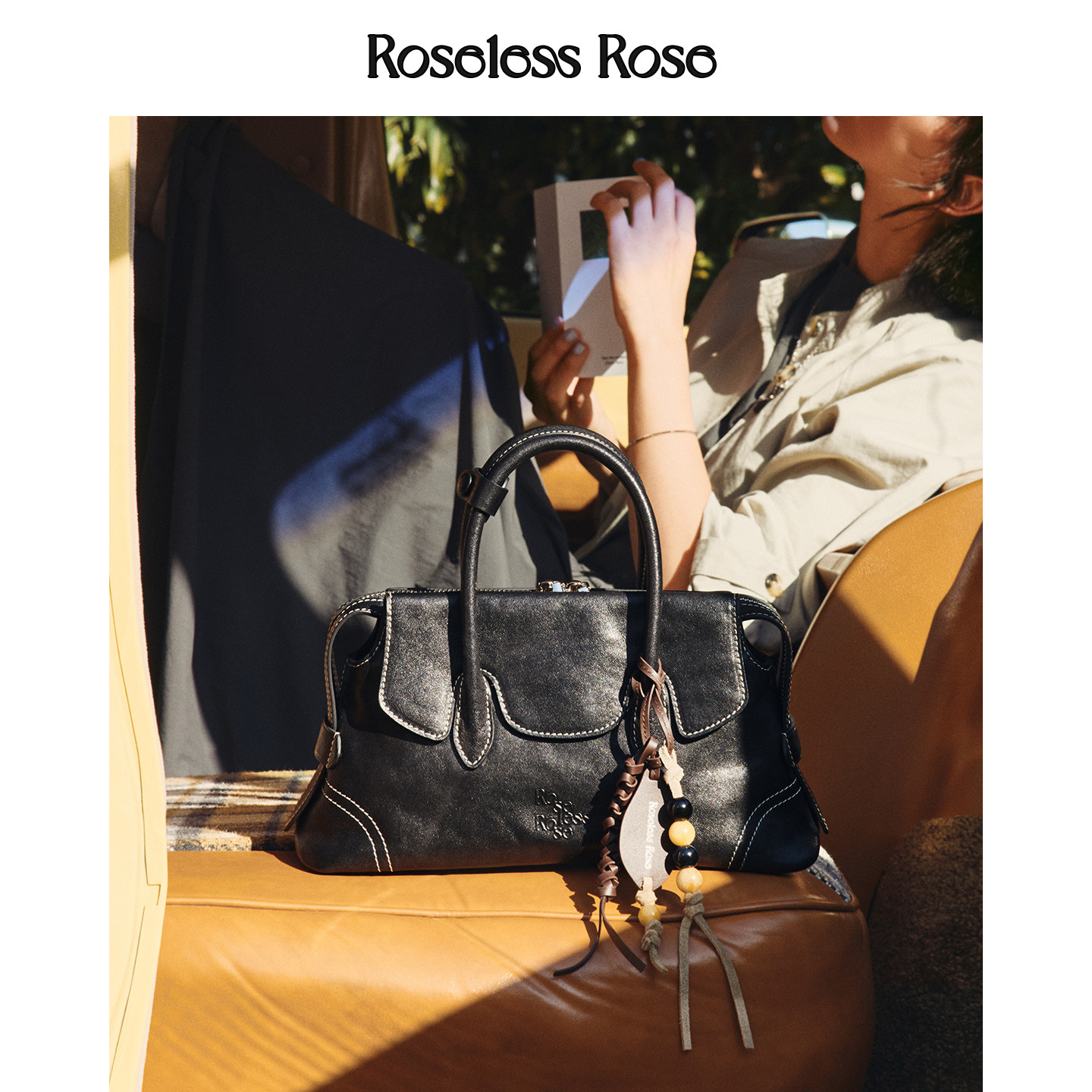 【新年礼物】RoselessRose回声波士顿小号设计师款植鞣皮单肩斜挎,箱包皮具/热销女包/男包,波士顿包,淘宝优惠券,粉丝福利购,淘宝优惠卷