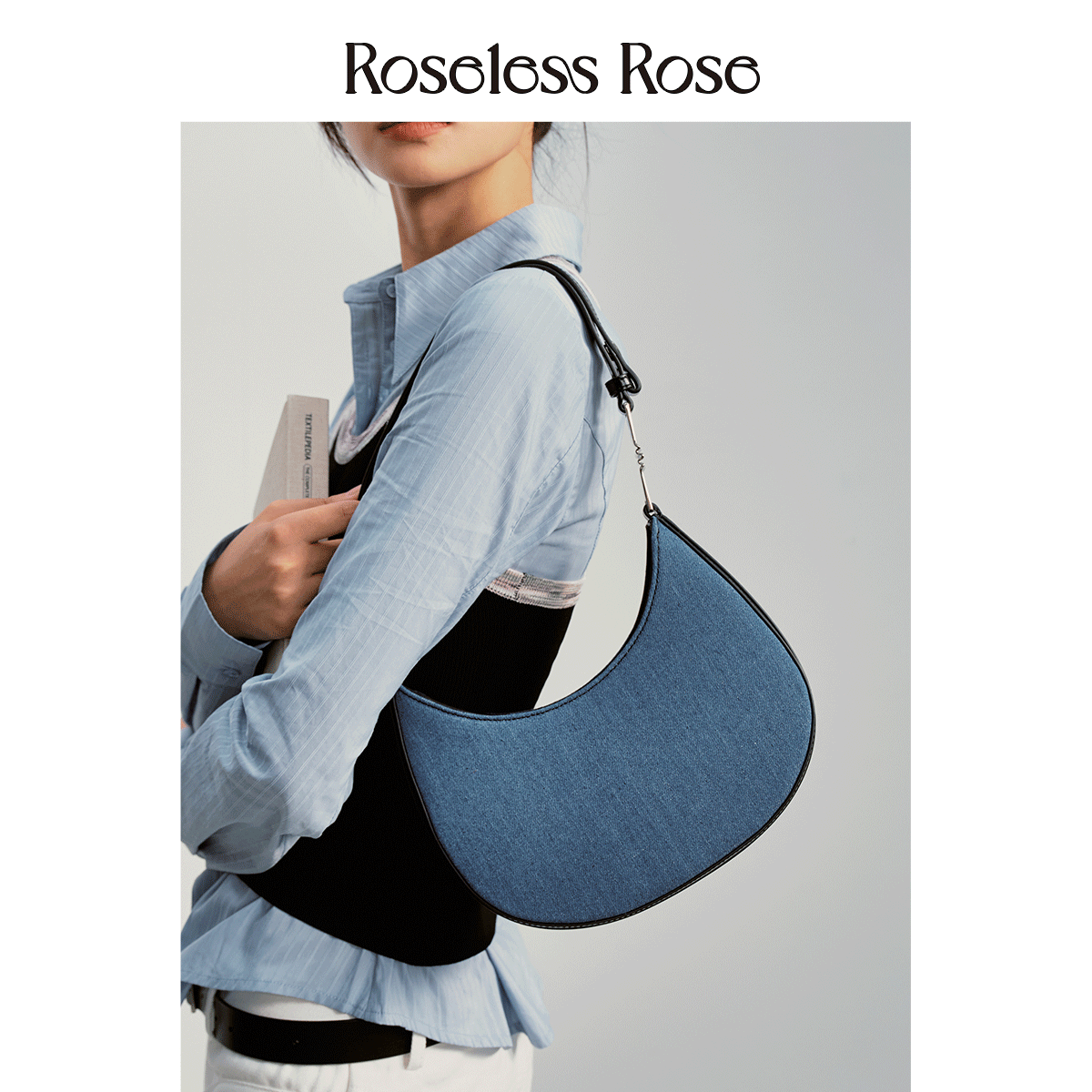RoselessRose新款马鞍包