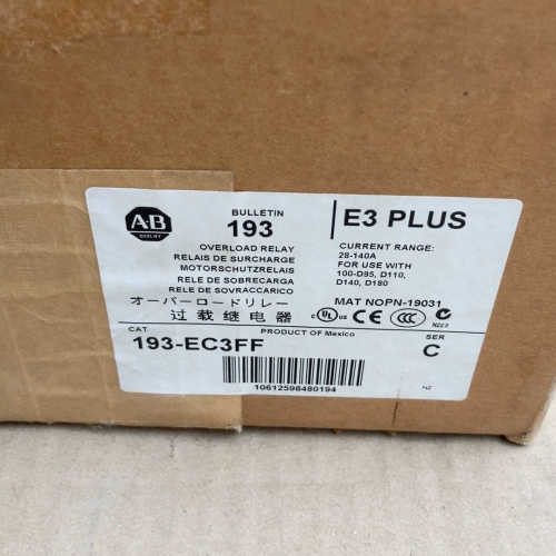 AB 193-EC3FF 193-EC2FF 热过载保护器