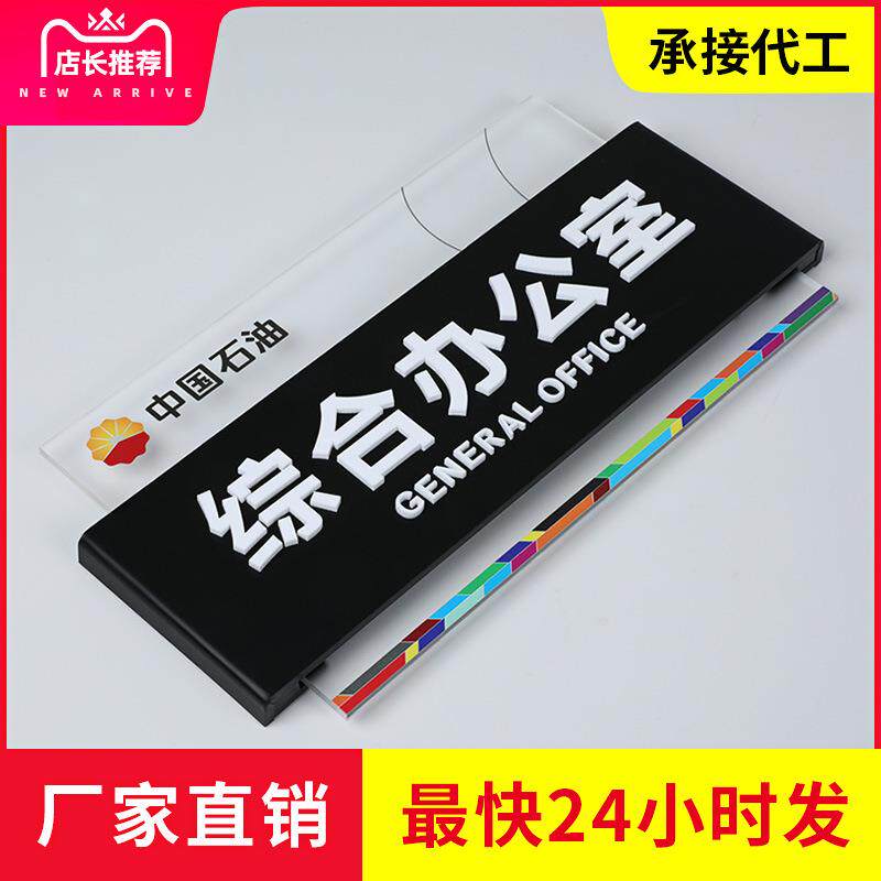 可更换办公室门牌亚克力UV科室牌标识牌高档公司部门指示牌立体字
