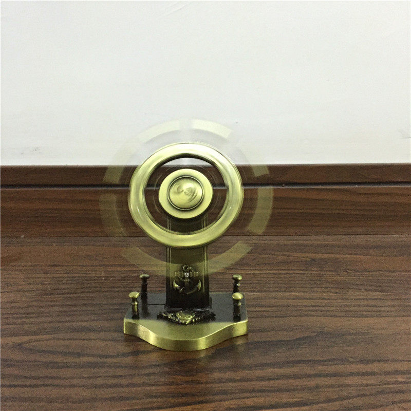 地中海式复古领航舵 航海船舵合金摆件 办公室装饰摆件创意礼品