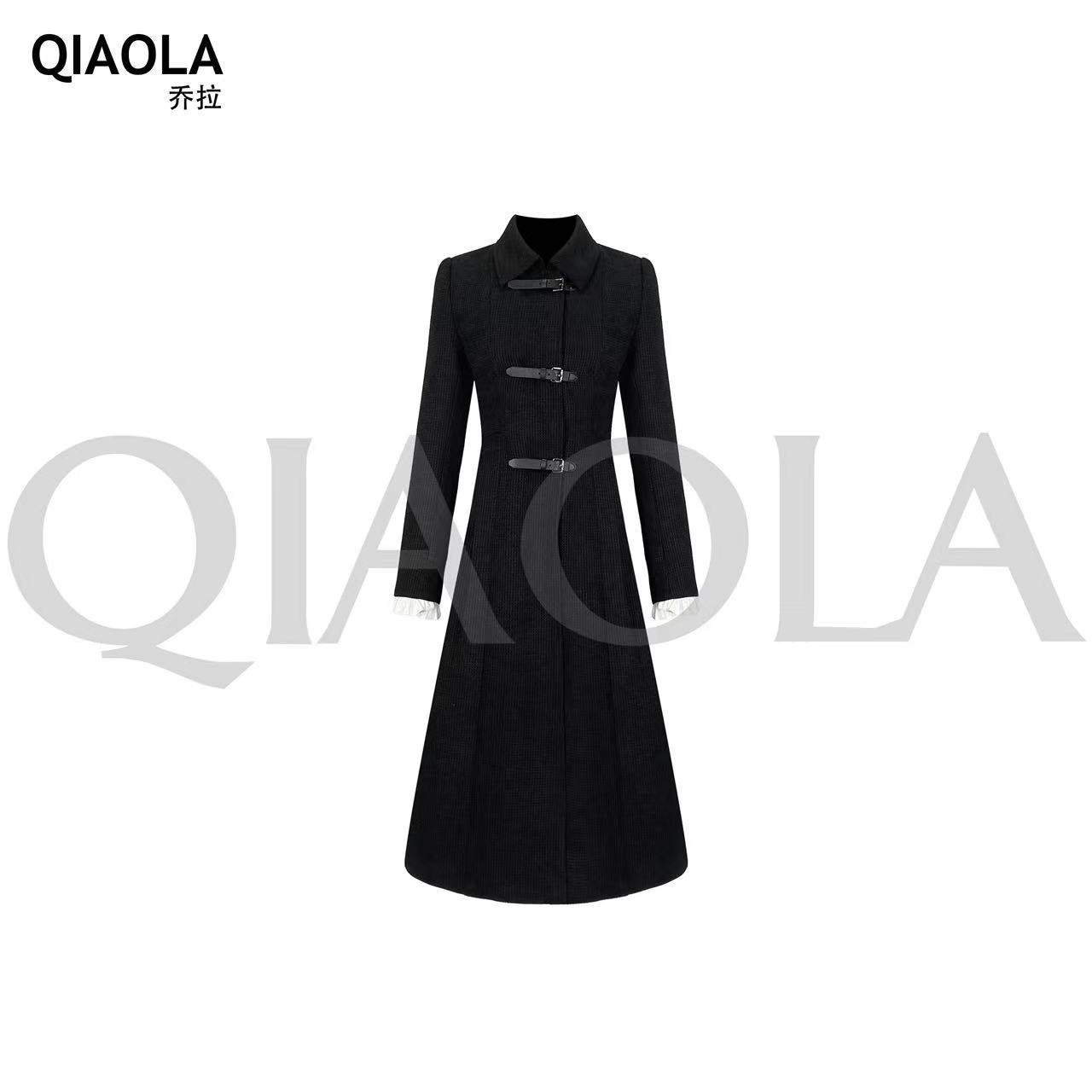 乔拉夹棉A字版轻奢减龄连衣裙