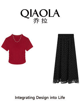 乔拉冰纱2024夏季减龄上衣套装