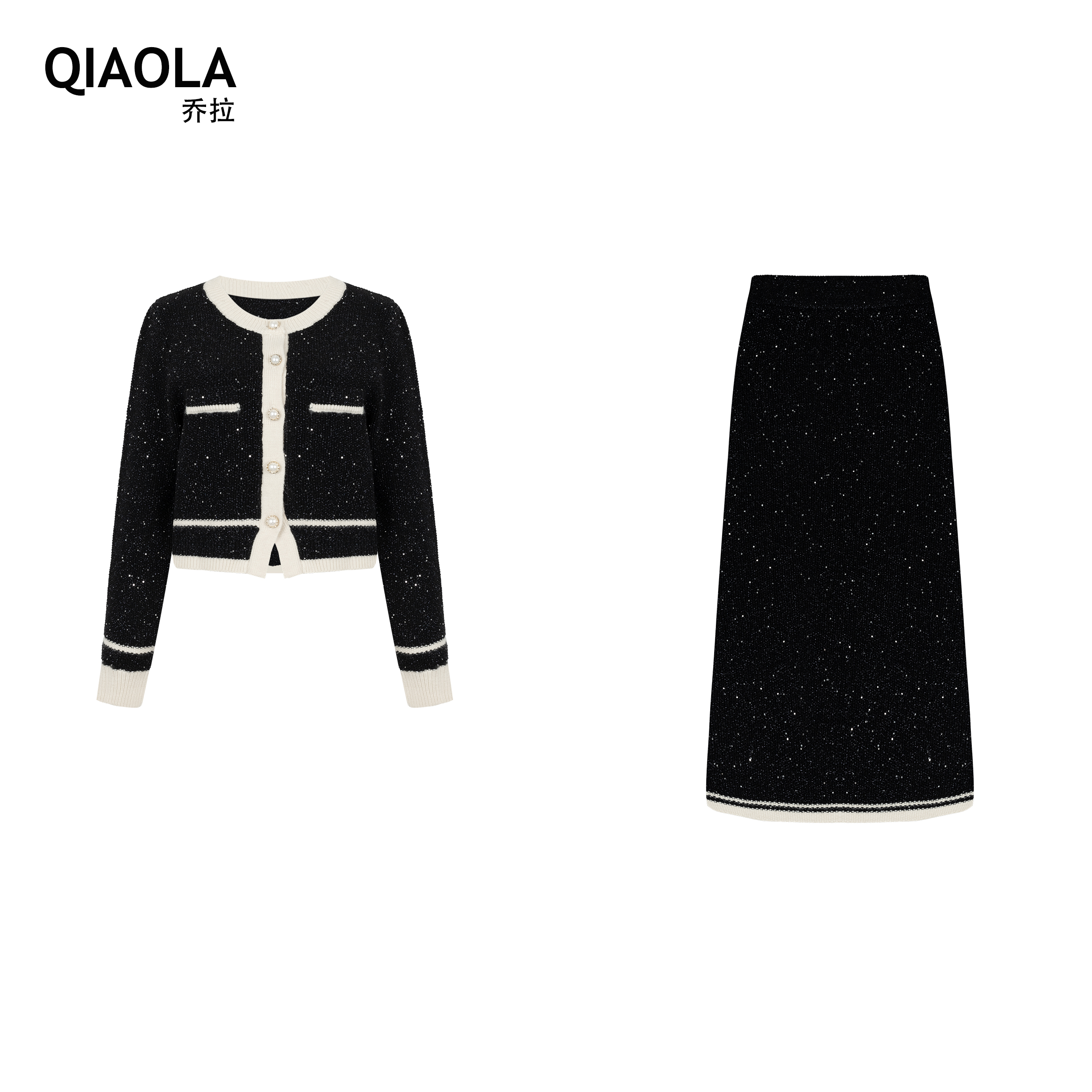 乔拉秋冬款小洋装两件套装