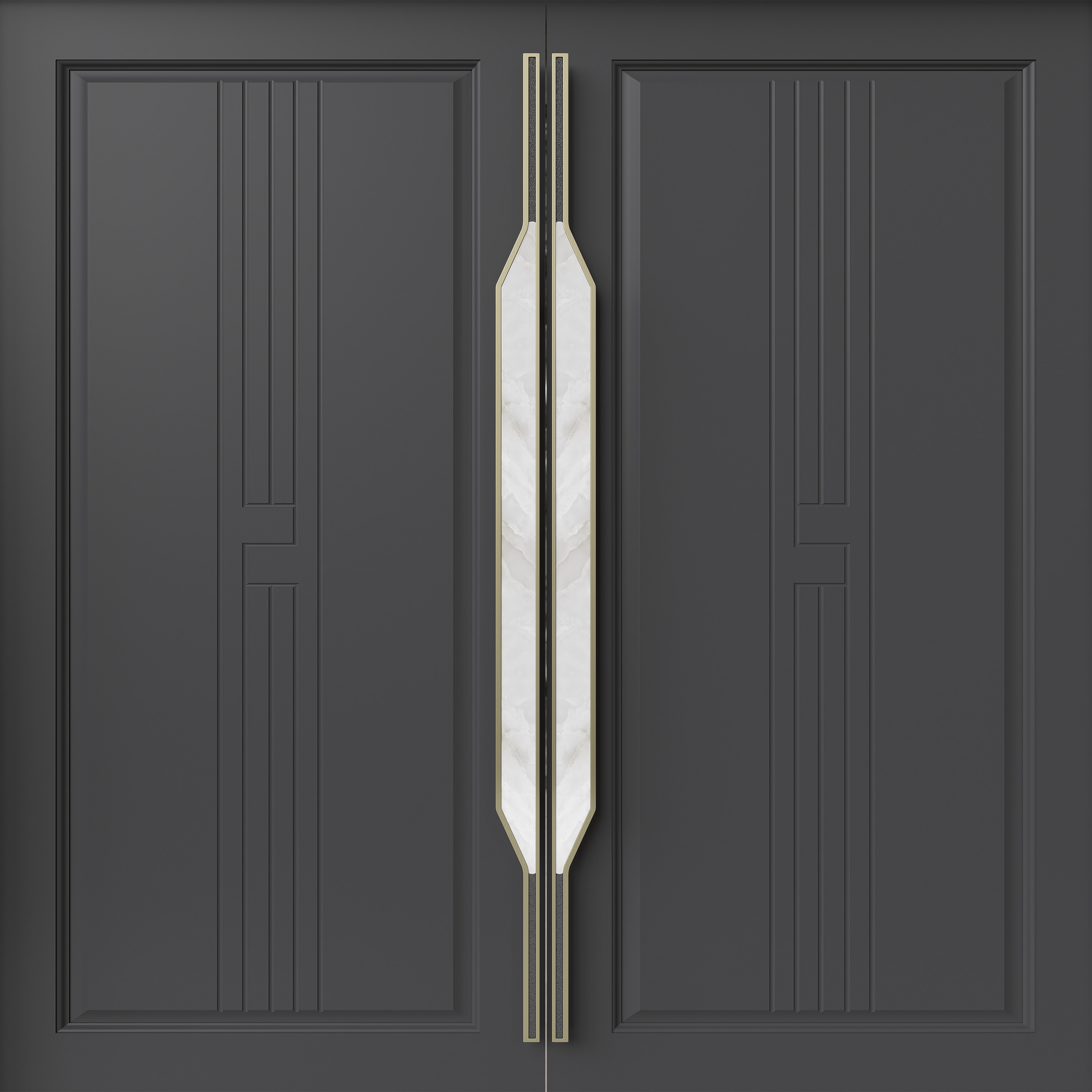 新客减轻奢风酒店包厢写字楼有框玻璃门推拉门把手中式高档镶嵌款