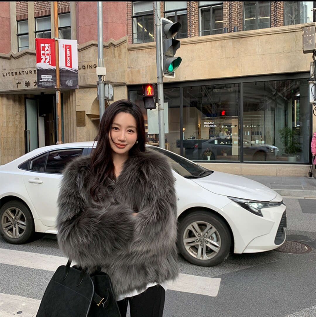 皮草外套女秋冬季年轻款短款毛毛