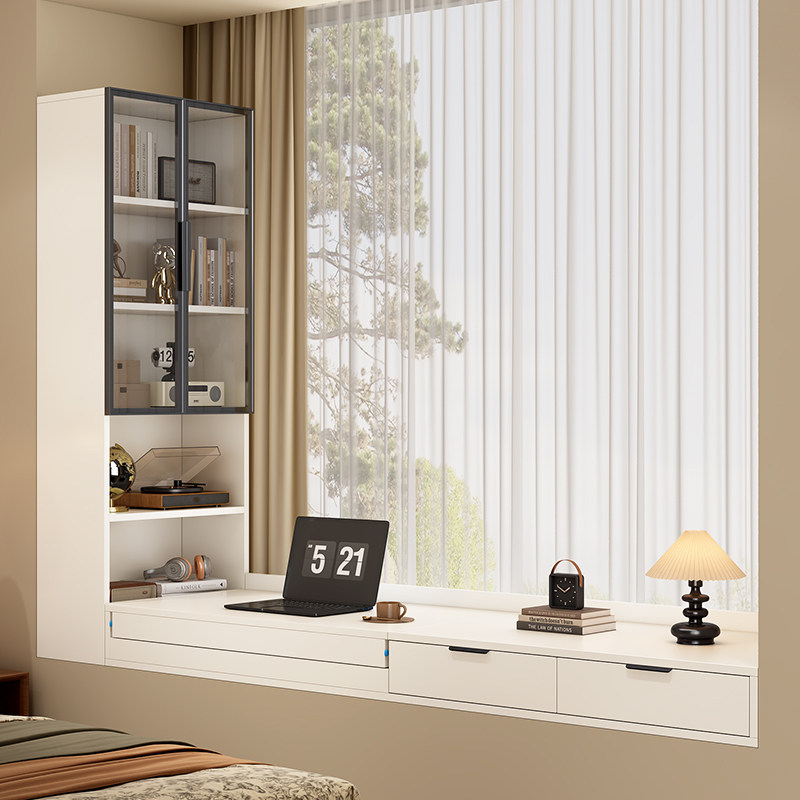 实木飘窗柜卧室窗边柜窗台改造柜书桌书柜一体储物柜收纳柜可定制,住宅家具,飘窗柜,淘宝优惠券,粉丝福利购,淘宝优惠卷