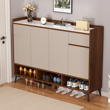 实木鞋柜家用门口楼道入户岩板玄关柜一体现代简约轻奢收纳储物柜