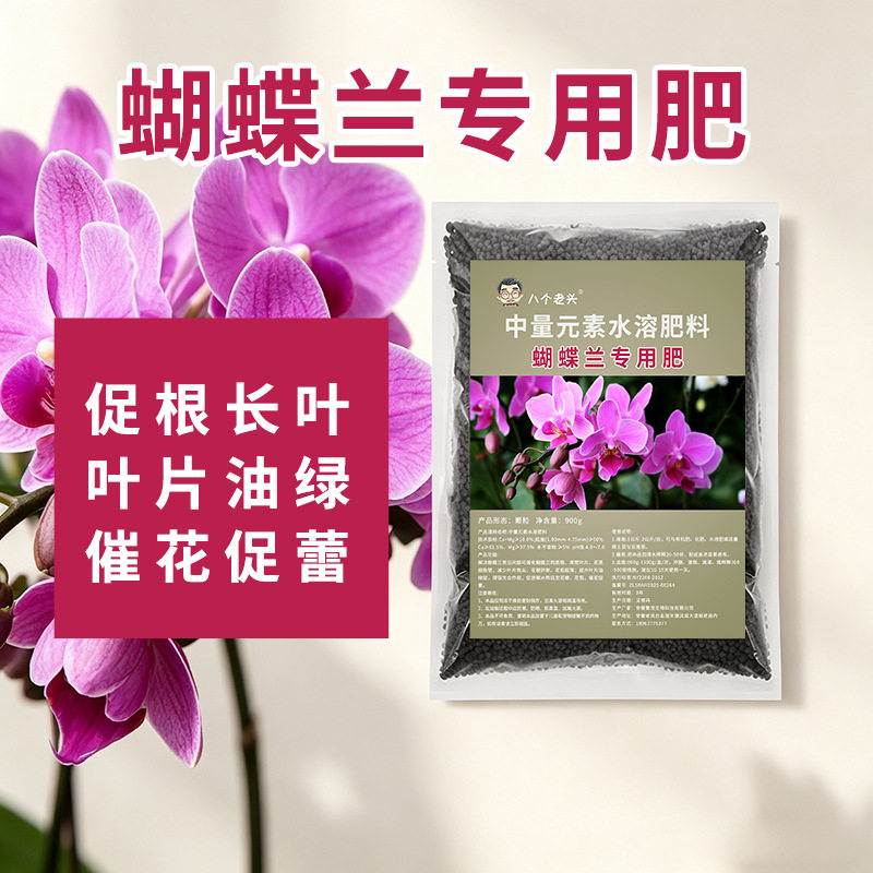 八个老头蝴蝶兰专用肥促根长叶叶片油绿催花促蕾中量元素水溶肥料