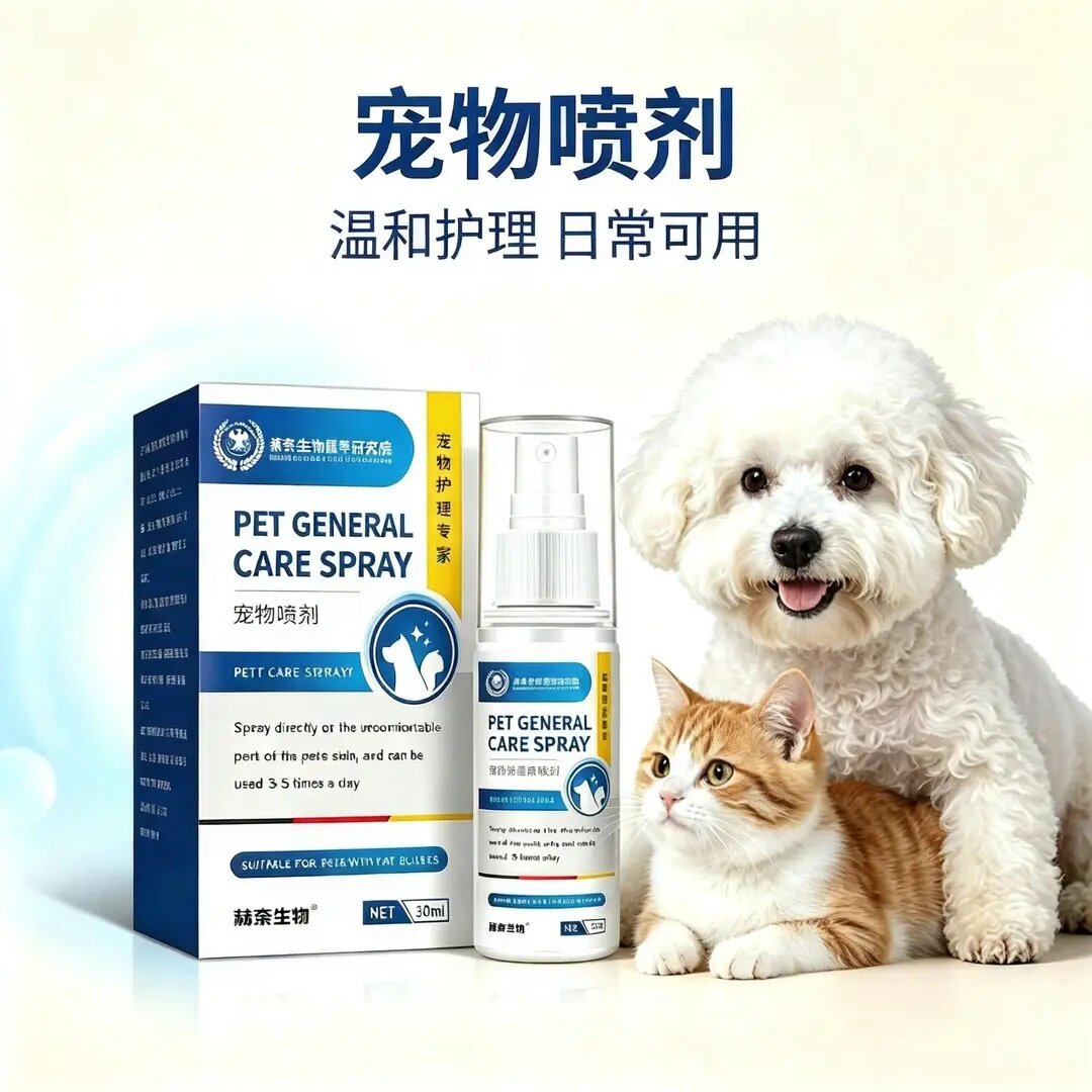 赫奈生物医学研究院宠物脂瘤康喷剂猫狗皮肤表层硬块喷雾鼓包护理