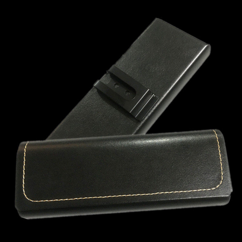 男腰挂式便携防压眼镜盒高级感抗压近视太阳镜墨镜老花镜收纳皮盒