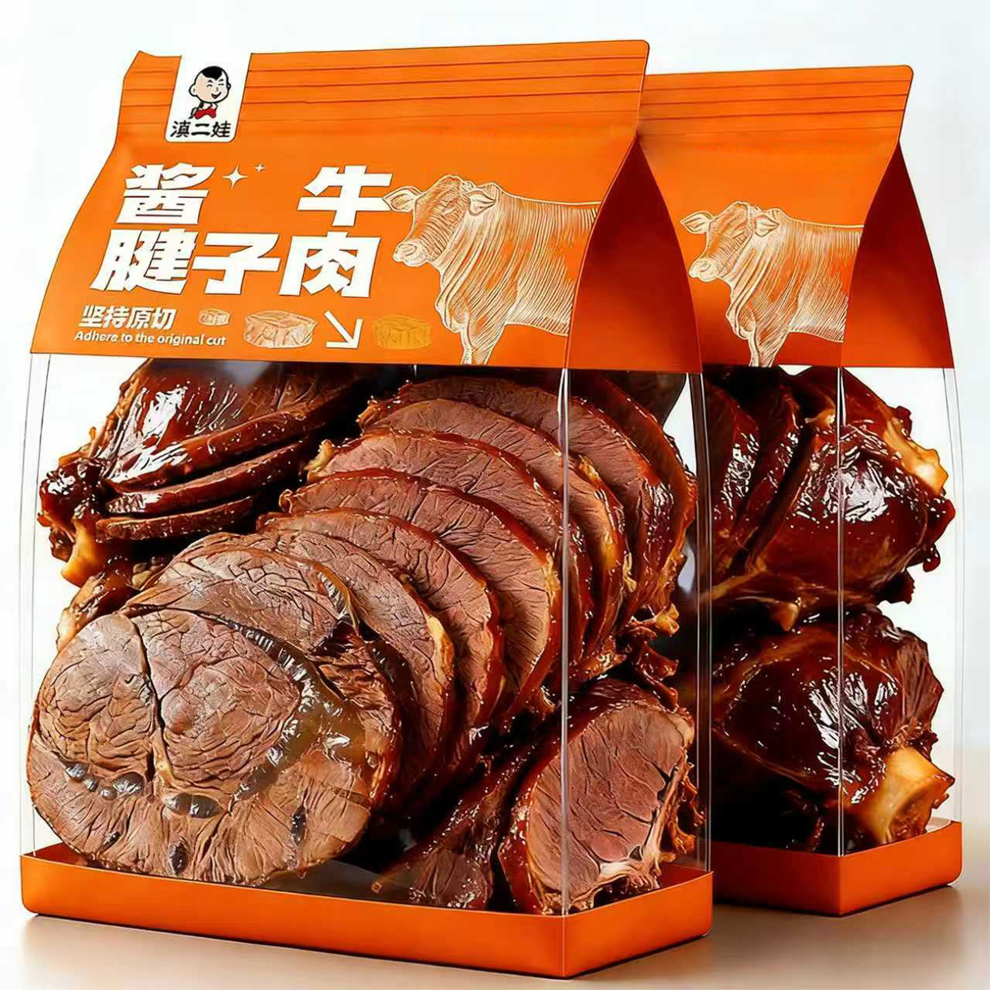 滇二娃农科院酱牛肉五香黄牛腱子肉卤味熟食减0低高蛋白脂卡饱腹