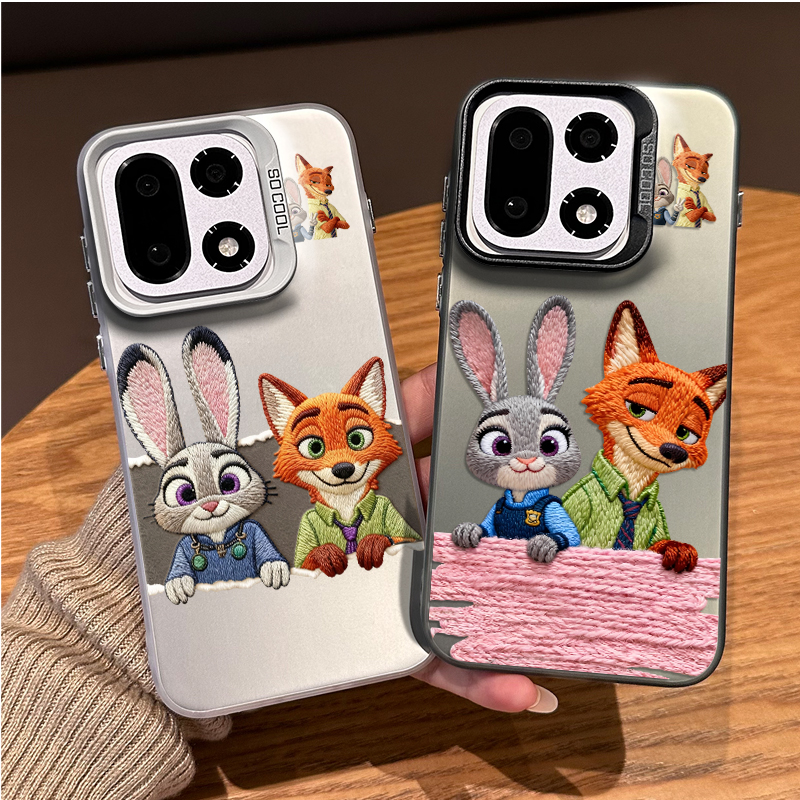 毛绒尼克朱迪手机壳适用一加系列