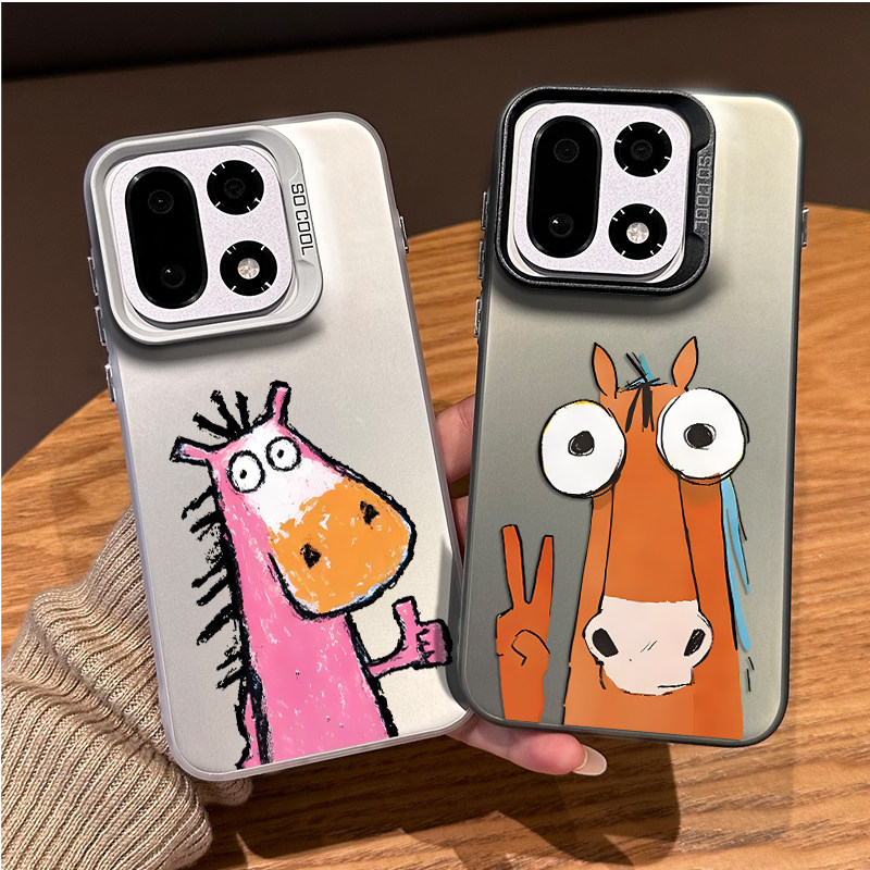 比耶小马手机壳适用一加15情侣1+ace6马年13T本命年5pro新年12抽象3搞怪11新款2趣味oppo外壳oneplus男女防摔