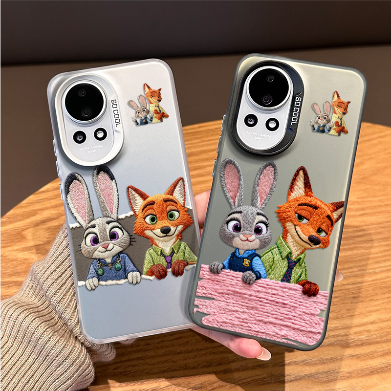 毛绒尼克朱迪手机壳适用华为系列