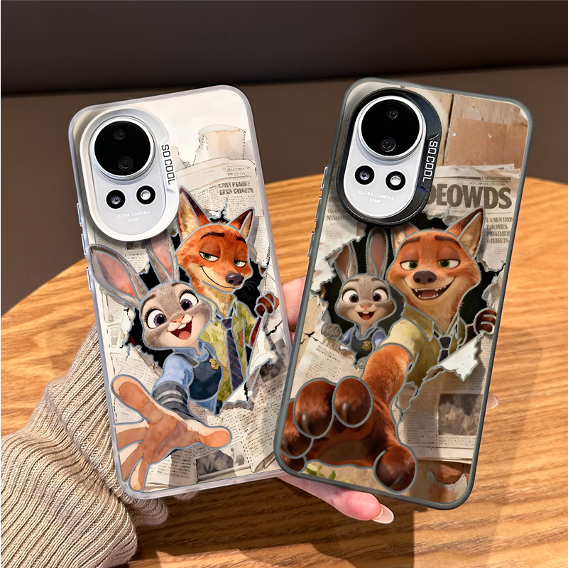 报纸尼克朱迪手机壳适用华为系列