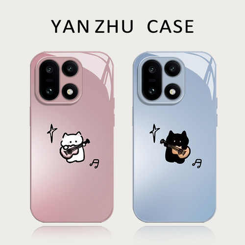 吉他猫咪手机壳适用一加系列