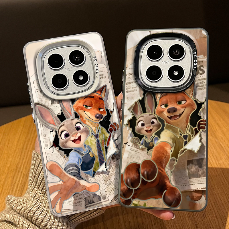 报纸尼克朱迪手机壳适用红米系列