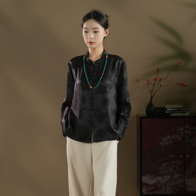 非遗100桑蚕丝香云纱衬衫
