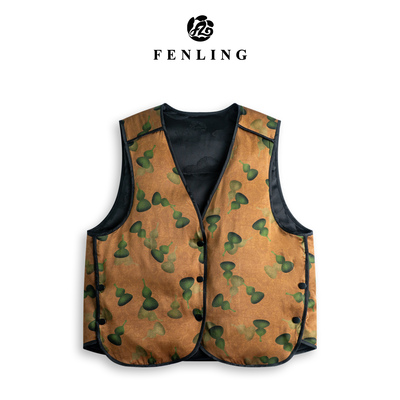 芬领-福芦-非遗桑蚕丝香云纱30姆前喷老料鹅绒马甲BX1480-BX1482