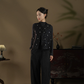 星夜 上久楷带钢印桑蚕丝丝毛手工钉珠提花马甲BX2070 BX2072