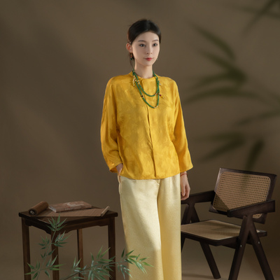 今蝶-桑蚕丝手工全孔四经绞罗七分袖上衣气质休闲SY2323-SY2326