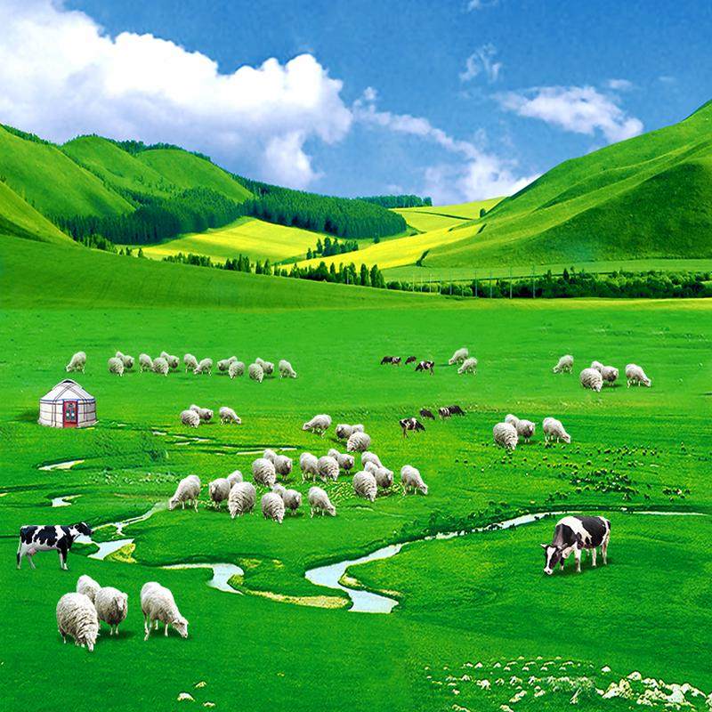 牛羊图片壁画,牛羊图片卡通图片_大山谷图库