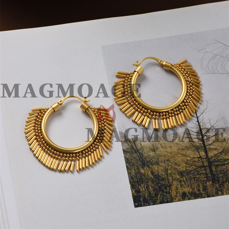 MAGMOAGE「灵动流苏」圆圈耳环女