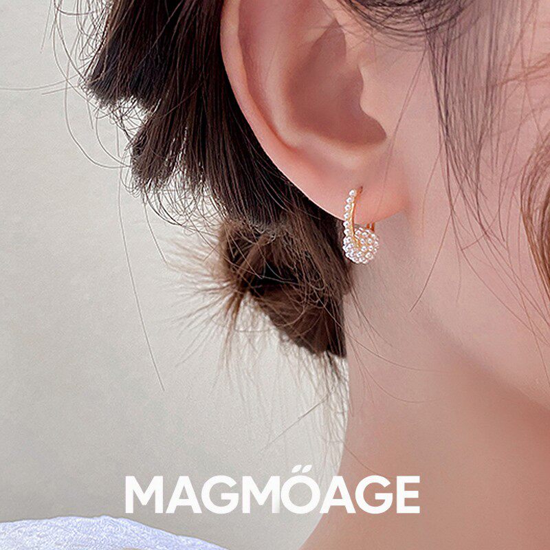 法国设计师MAGMOAGE金色小粒耳环