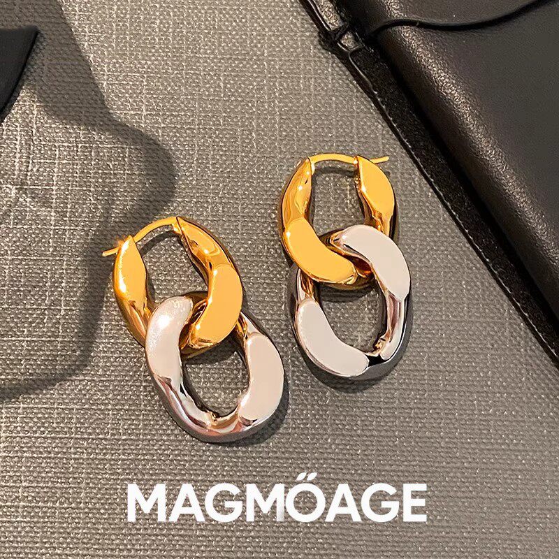 法国设计师MAGMOAGE链条耳环