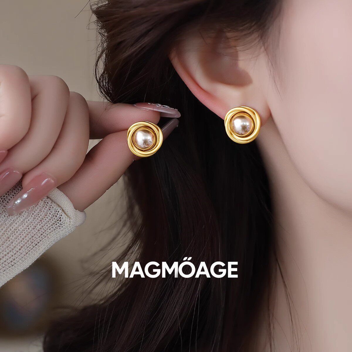 法国设计师MAGMOAGE缠绕耳钉