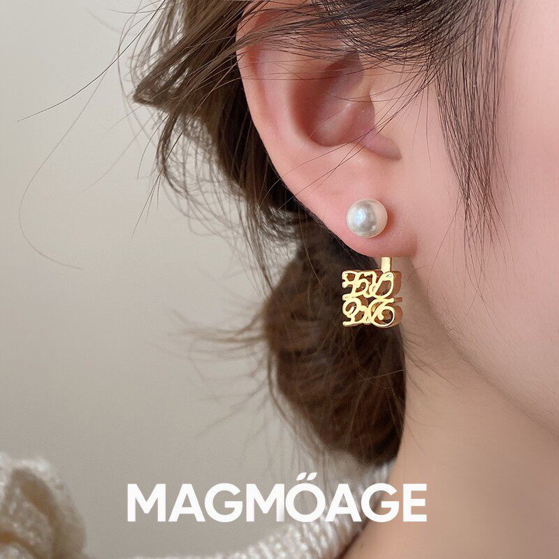 法国设计师MAGMOAGE金色耳钉