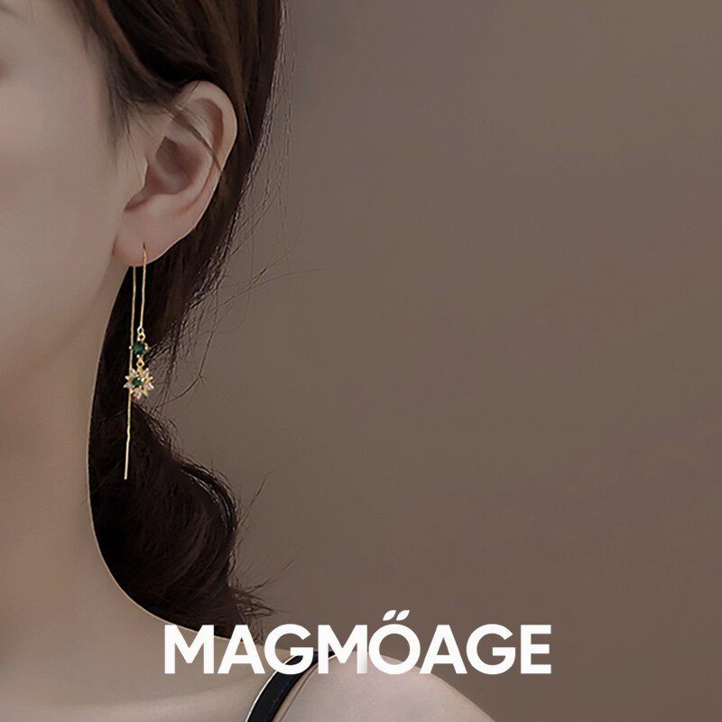 法国MAGMOAGE祖母绿宝石耳线